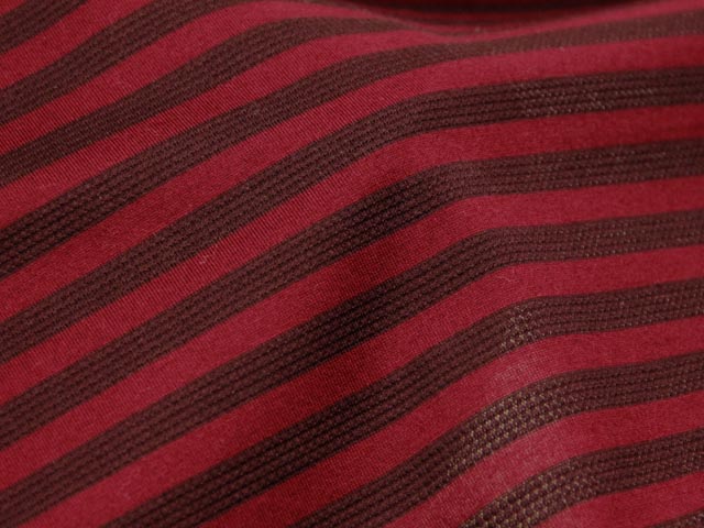 コットンボーダージャージー（ダークレッド）