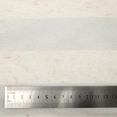 F.T.F　麻混レーヨンラメボーダーニット（シルバー）サイズ