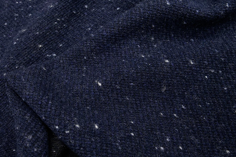 厚手ネップウール混ニット（ダークネイビー）
