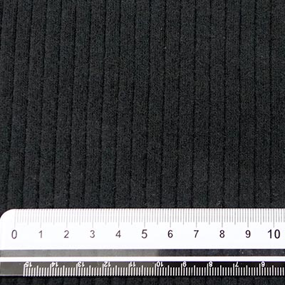 ストライプジャカードウールニット（ブラック）サイズ