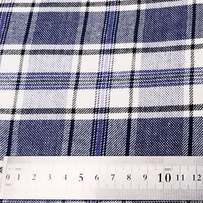 C先染めチェックネル(ネイビー)中距離